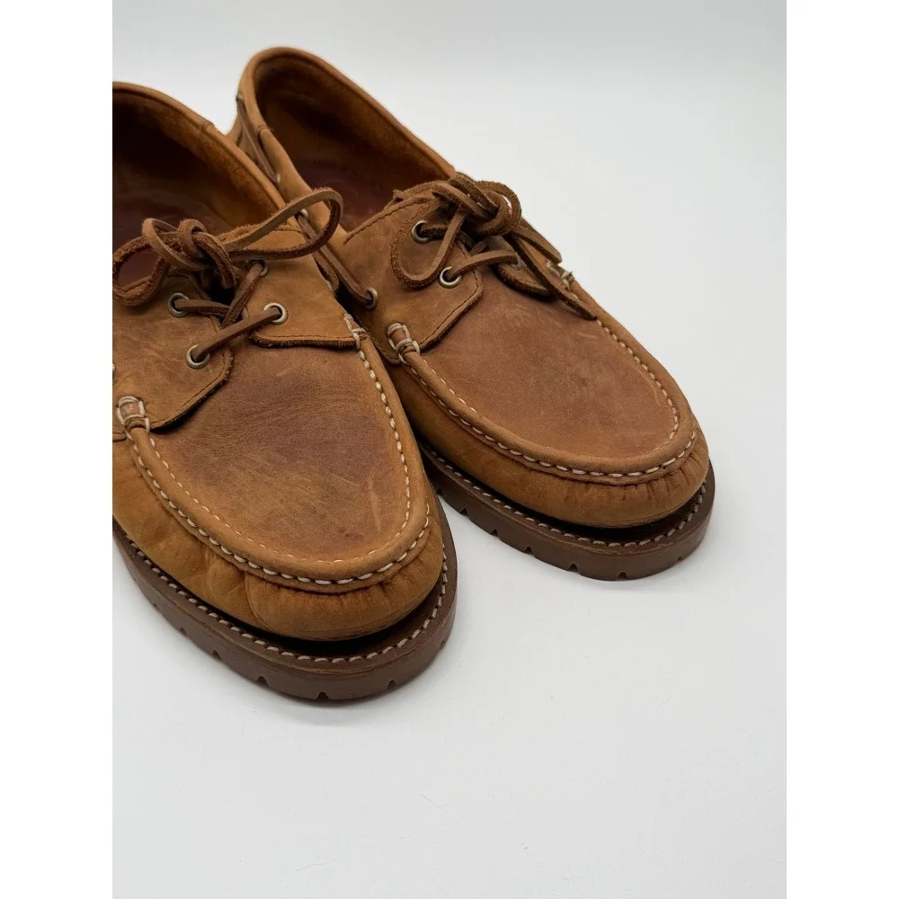 Thursday Boot Co. Boat Shoe Mens 10.5 Brown Leather Lug Sole Nautical Loafer